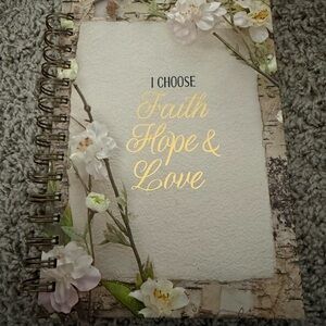 Floral Spiral Notebook - Faith, Hope & Love